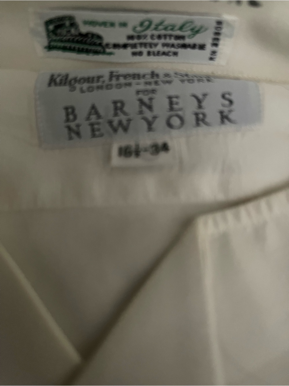 Barneys New York White Pinstripe Dress Shirt
